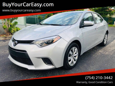 2016 Toyota Corolla for sale at BuyYourCarEasyllc.com in Hollywood FL