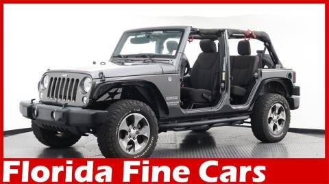 2017 Jeep Wrangler Unlimited for sale at Florida Fine Cars - West Palm Beach in West Palm Beach FL