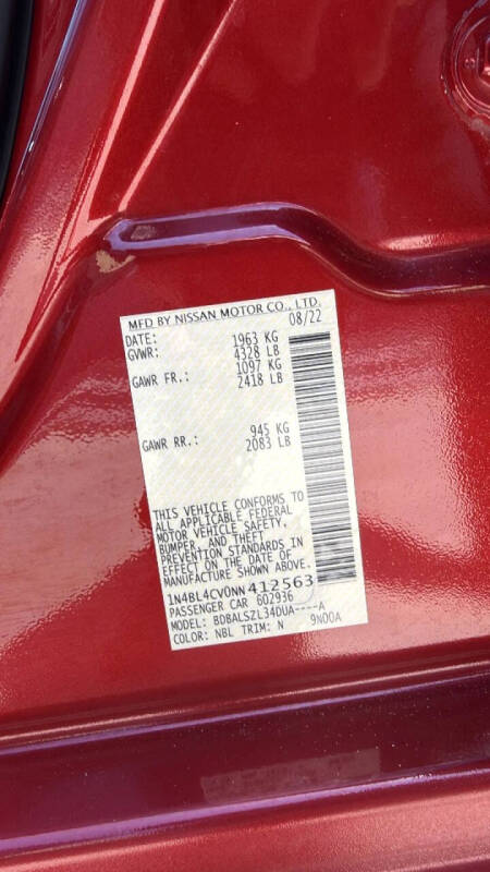 2022 Nissan Altima 2.5 SR