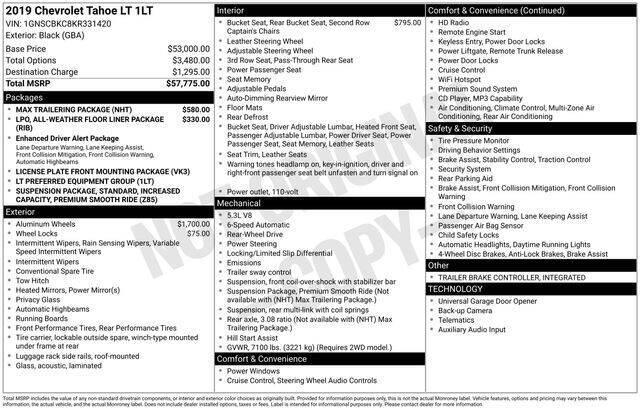 2019 Chevrolet Tahoe LT