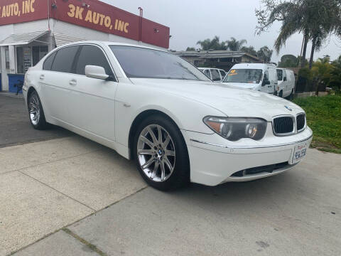 2003 BMW 7 Series for sale at 3K Auto in Escondido CA