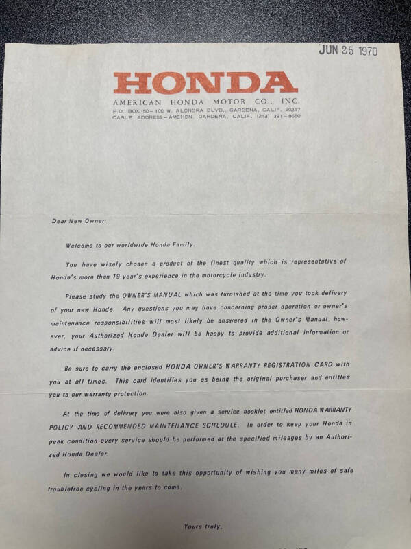 1970 Honda CB750 KO