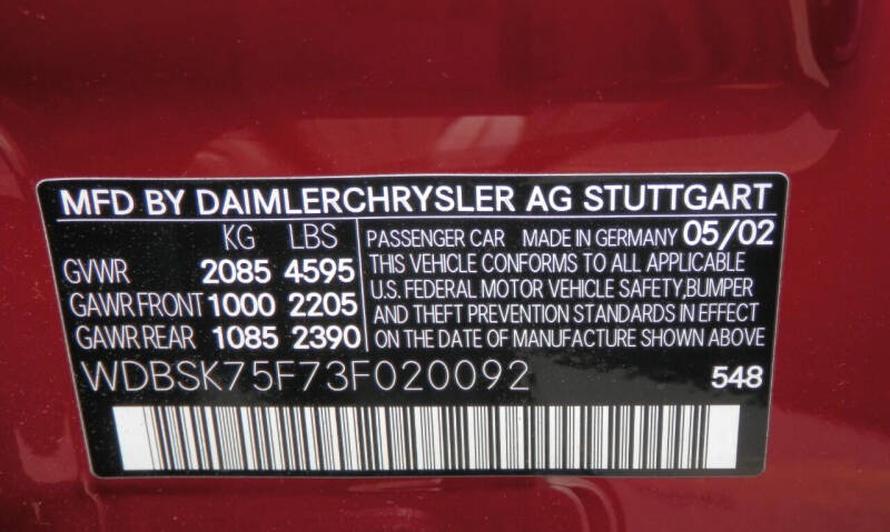 2003 Mercedes-Benz SL-Class SL 500