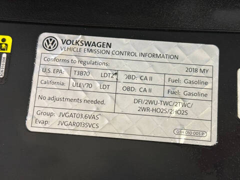 2018 Volkswagen Atlas V6 SEL