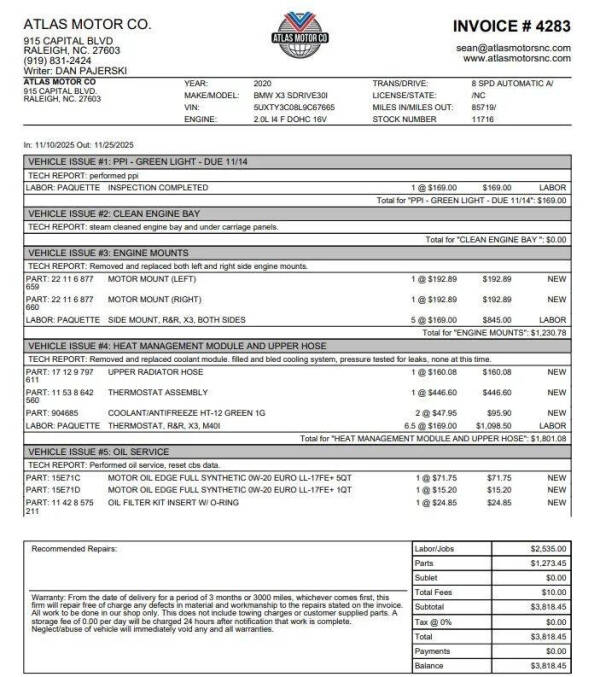 2020 BMW X3 sDrive30i