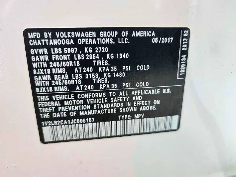 2018 Volkswagen Atlas