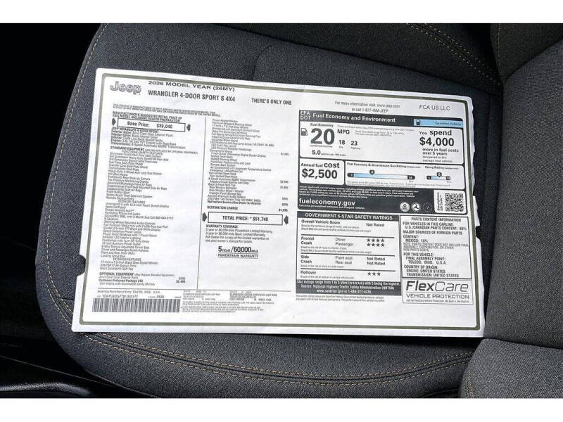 2026 Jeep Wrangler Sport S