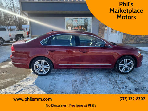 2015 Volkswagen Passat for sale at Phil's Marketplace Motors in Arnolds Park IA