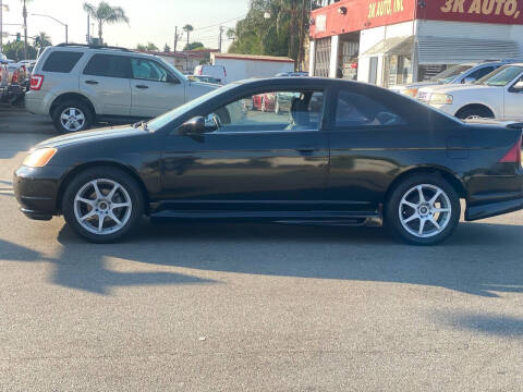 2001 Honda Civic for sale at 3K Auto in Escondido CA