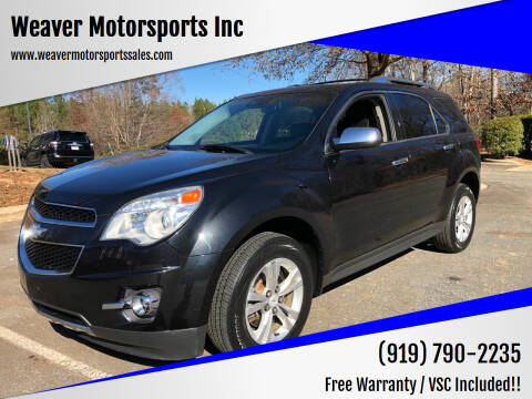 2013 Chevrolet Equinox for sale at Weaver Motorsports Inc in Cary NC