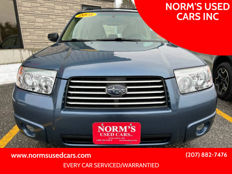 2008 Subaru Forester for sale at NORM'S USED CARS INC in Wiscasset ME