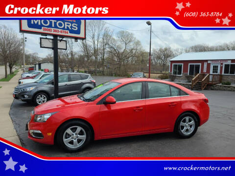 2015 Chevrolet Cruze for sale at Crocker Motors in Beloit WI