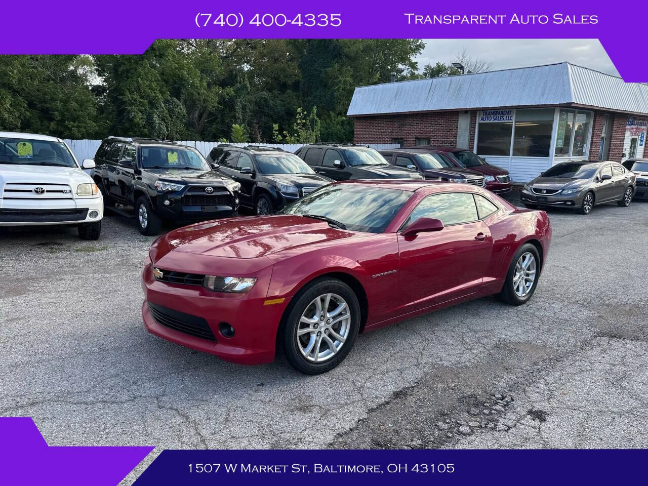 Red 2015 Chevrolet Camaro LS LS 2dr Coupe w/2LS 1