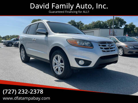 2011 Hyundai Santa Fe for sale at David Family Auto, Inc. in New Port Richey FL