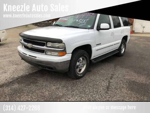 2001 Chevrolet Tahoe for sale at Kneezle Auto Sales in Saint Louis MO