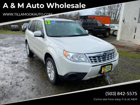2012 Subaru Forester for sale at A & M Auto Wholesale in Tillamook OR