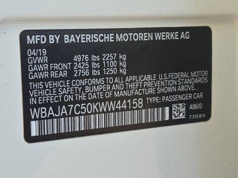 2019 BMW 5 Series 530i xDrive