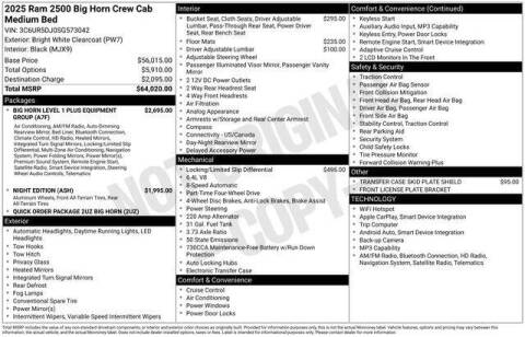 2025 RAM 2500 Big Horn