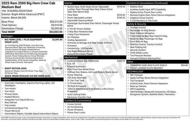 2025 RAM 2500 Big Horn