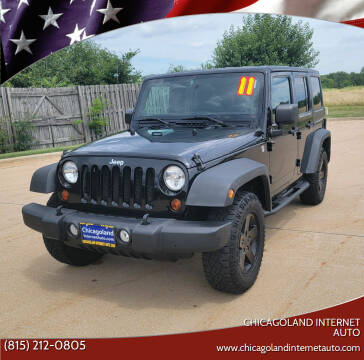 2011 Jeep Wrangler Unlimited for sale at Chicagoland Internet Auto - 410 N Vine St New Lenox IL, 60451 in New Lenox IL