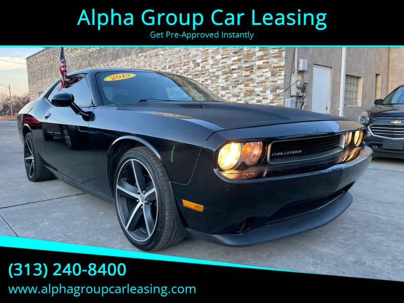 2013 Dodge Challenger for sale at Alpha Group Car Leasing in Redford MI