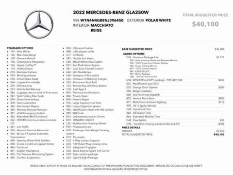 2022 Mercedes-Benz GLA GLA 250