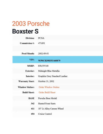 2003 Porsche Boxster S