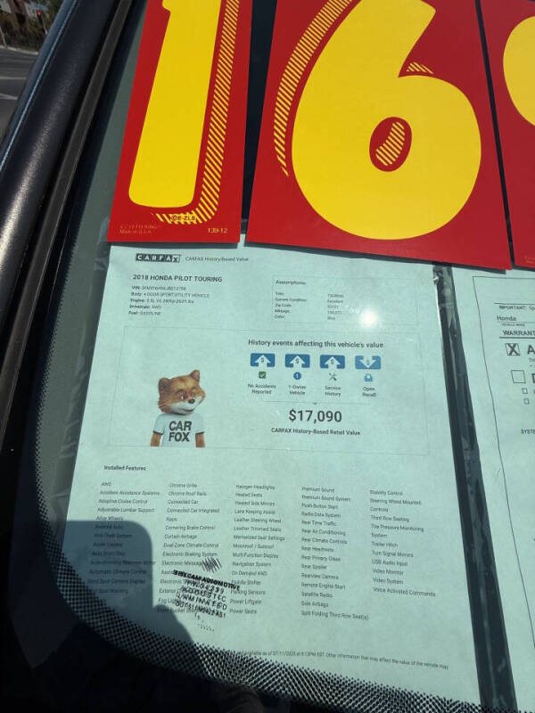 2018 Honda Pilot Touring