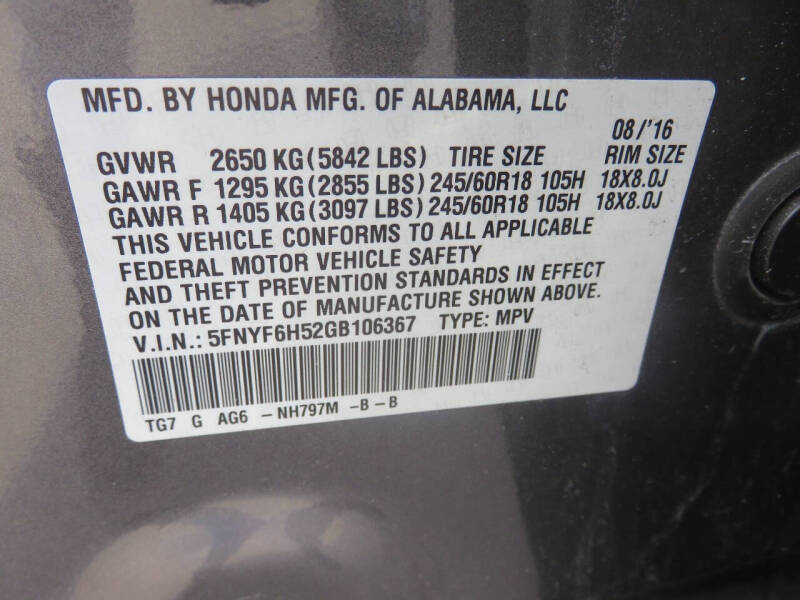 2016 Honda Pilot EX-L