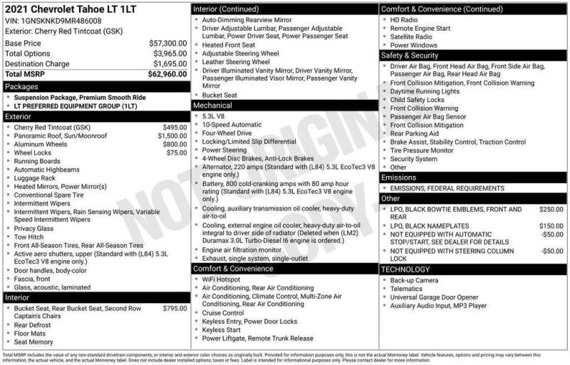 2021 Chevrolet Tahoe LT