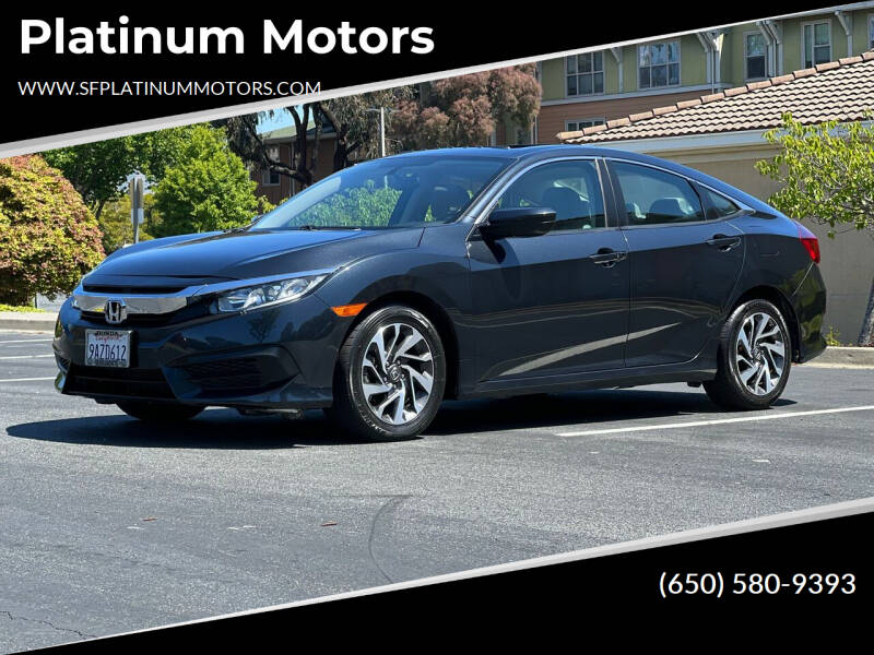 2017 Honda Civic for sale at Platinum Motors in San Bruno CA