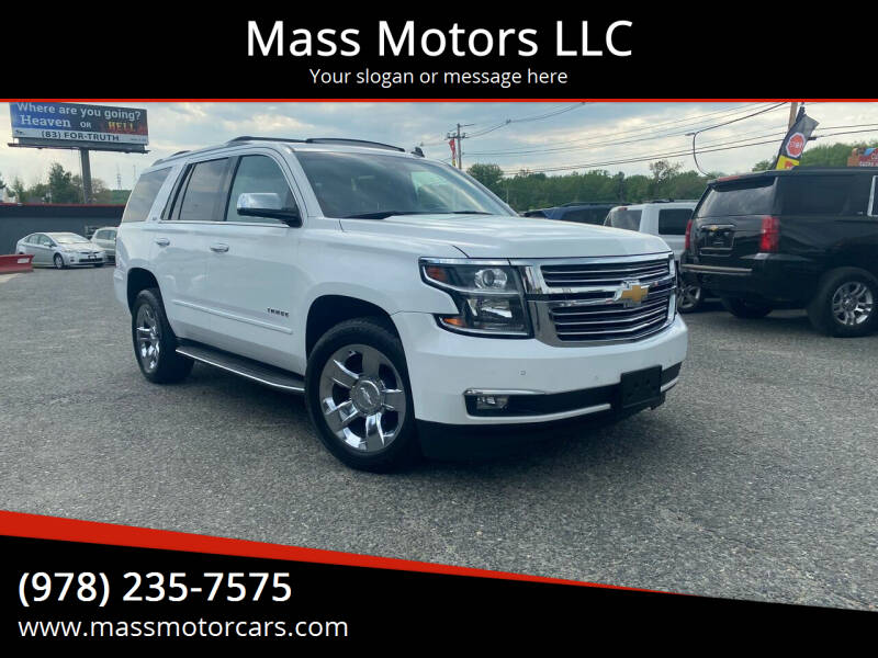 2015 Chevrolet Tahoe for sale at Mass Motors LLC in Worcester MA
