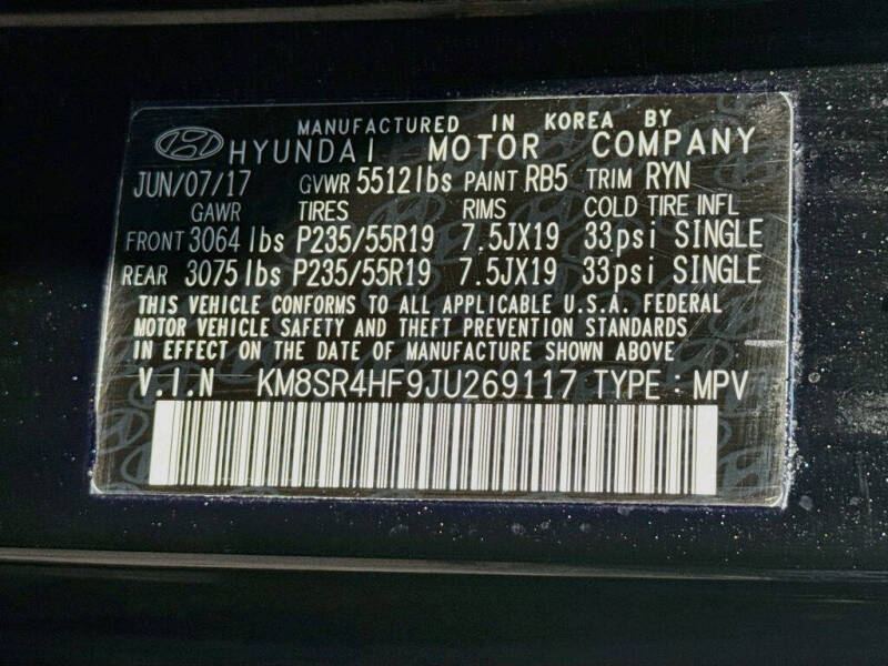 2018 Hyundai Santa Fe SE Ultimate