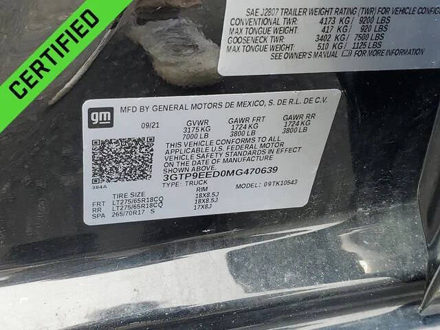 2021 GMC Sierra 1500 AT4