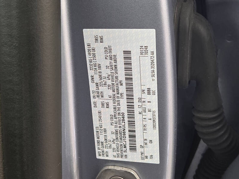 2022 Lincoln Corsair Standard