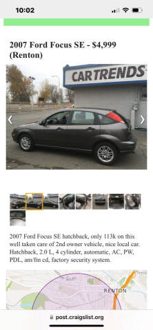2007 Ford Focus for sale at Car Trends 2 in Renton WA