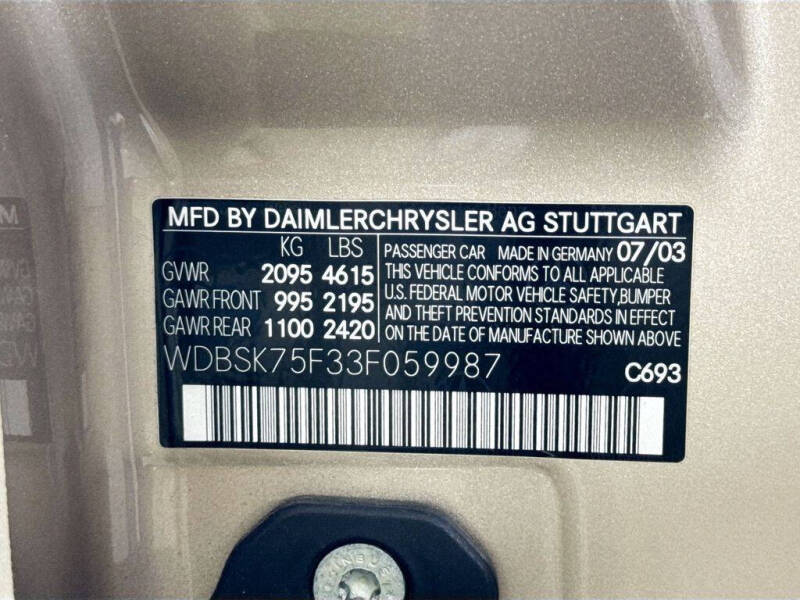 2003 Mercedes-Benz SL-Class SL 500
