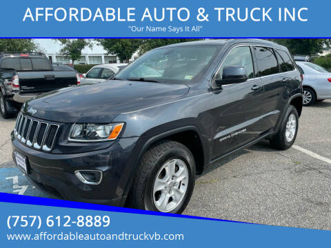 2014 Jeep Grand Cherokee for sale at AFFORDABLE AUTO & TRUCK INC in Virginia Beach VA
