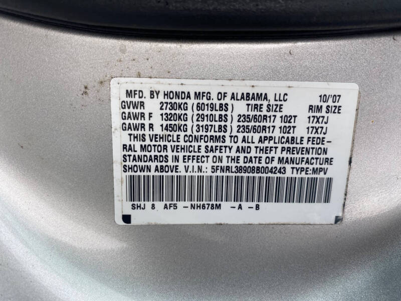 2008 Honda Odyssey Touring