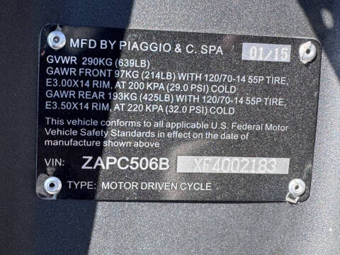 2015 Piaggio Typhoon 50