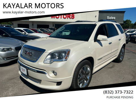 2012 GMC Acadia for sale at KAYALAR MOTORS in Houston TX