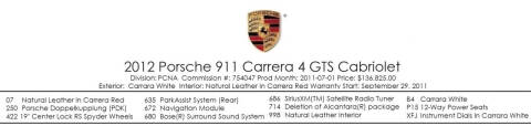 2012 Porsche 911 Carrera 4 GTS