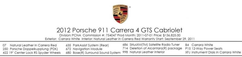 2012 Porsche 911 Carrera 4 GTS