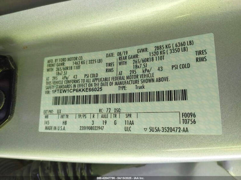 2019 Ford F-150 Lariat