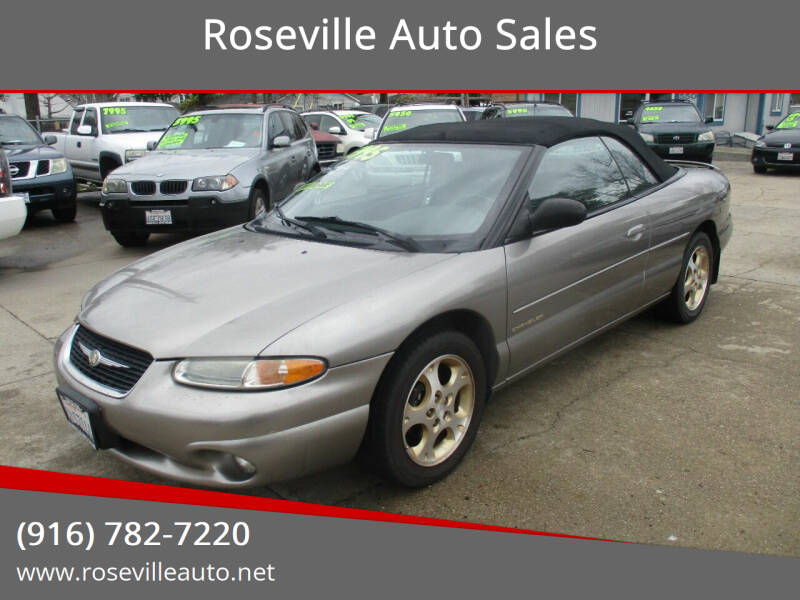 1999 Chrysler Sebring for sale at Roseville Auto Sales in Roseville CA