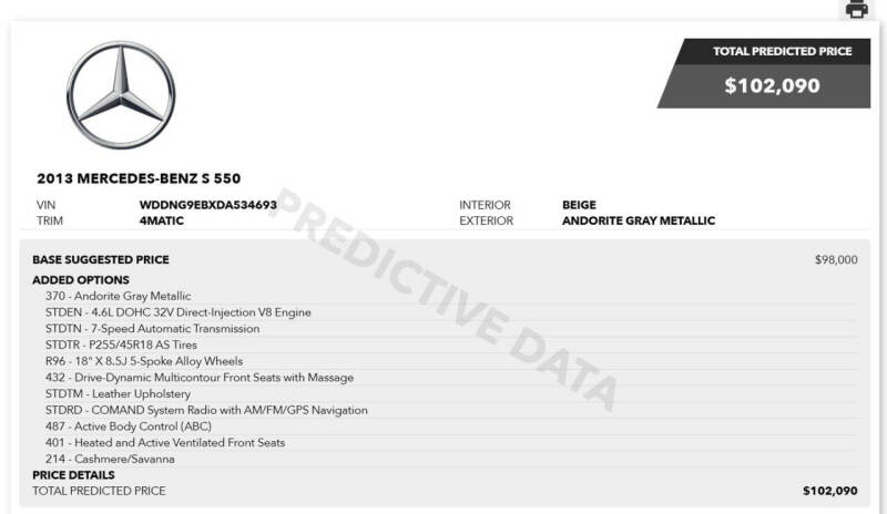 2013 Mercedes-Benz S-Class S 550 4MATIC