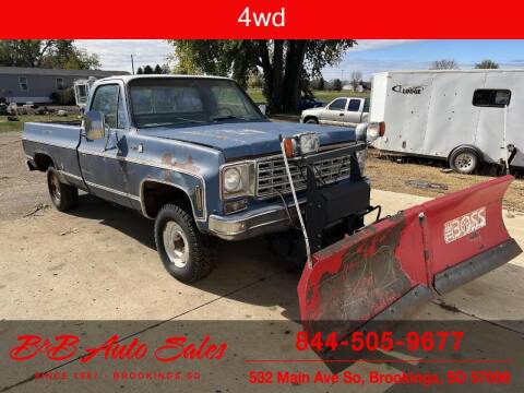 1975 Chevrolet C/K 10 Series for sale at B & B Auto Sales in Brookings SD