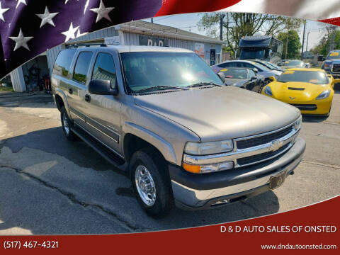 2003 Chevrolet Suburban for sale at D & D Auto Sales Of Onsted in Onsted MI