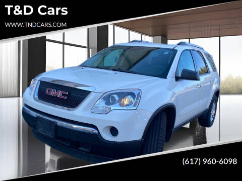 2011 GMC Acadia for sale at T&D Cars in Holbrook MA