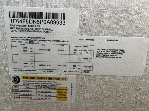 2023 Ford Motorhome Chassis